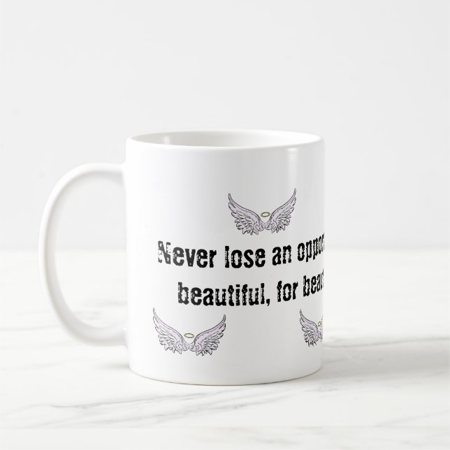 Customizable angel wings coffee mug  (Left)