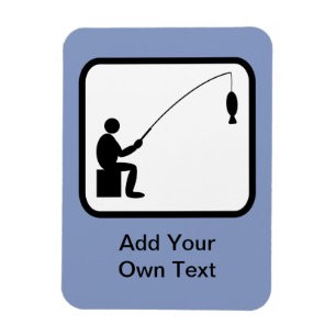 Customizable Angler Logo Magnet