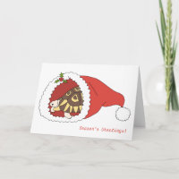 Customizable Angulate Tortoise Christmas Card