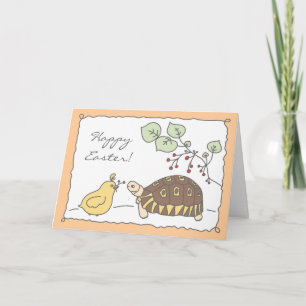 Customizable Angulate Tortoise Easter Card 3