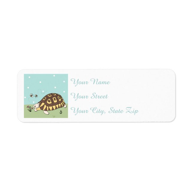Customizable Angulate Tortoise Labels (Front)