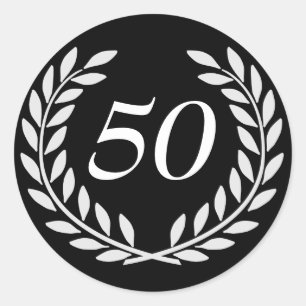 Customizable Anniversary Classic Round Sticker