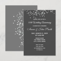 Customizable anniversary invitation rhinestones