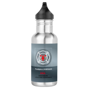 Customizable, Anniversary with Fire Department 532 Ml Water Bottle