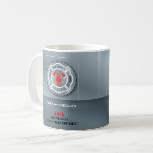 Customizable, Anniversary with Fire Department Coffee Mug
