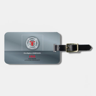 Customizable, Anniversary with Fire Department Luggage Tag