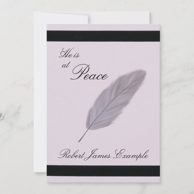 Customizable Announcement of Death (Feather) (Front)