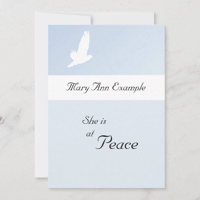 Customizable Announcement of Death / Passing (Front)