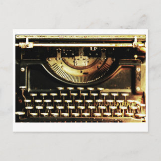 Customizable antique typewriter postcard