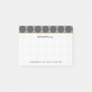 Customizable any Colour Polka Dots Pattern on Latt Post-it Notes