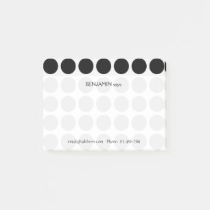 Customizable any Colour Polka Dots Pattern on Post-it Notes