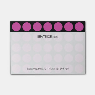 Customizable any Colour Polka Dots Pattern on Post-it Notes