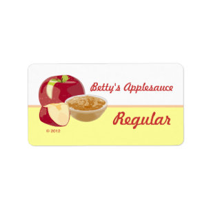 Customizable Applesauce Lables Label
