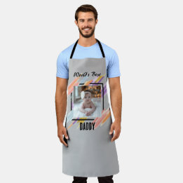 Customizable apron for men - color, photo and text
