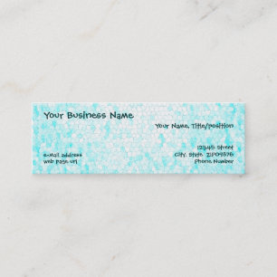 Customizable Aqua Mosaic Skinny Business Cards