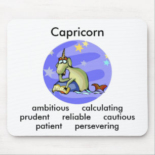 Customizable Aquarius traits Cute Cartoon Zodiac Mouse Pad