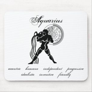 Customizable Aquarius traits Greek-style Zodiac Mouse Pad