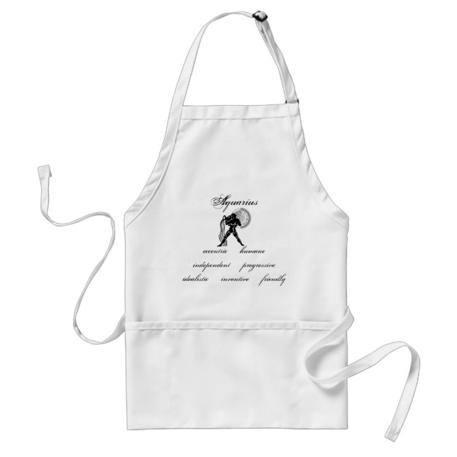 Customizable Aquarius traits Greek-style Zodiac Standard Apron (Front)