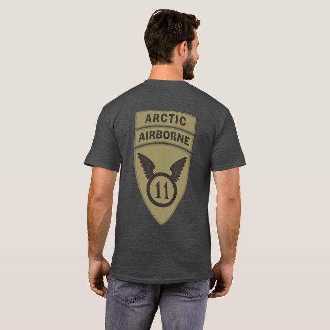 Customizable Arctic Airborne Olive Drab T-Shirt (Back Full)