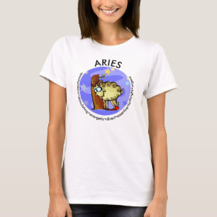 Customizable Aries traits Cute Cartoon Zodiac T-Shirt