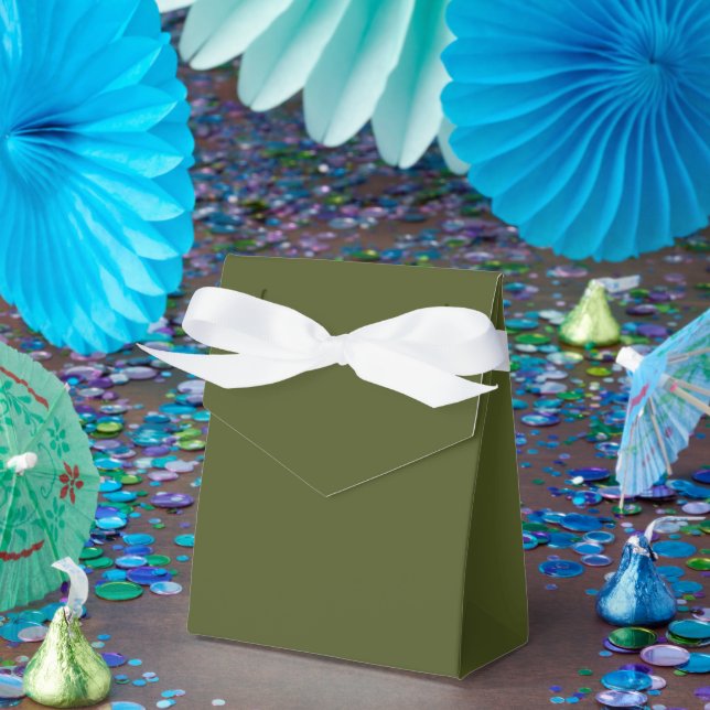 Customizable Army Green Simple Attractive Tent Favor Box (Party)