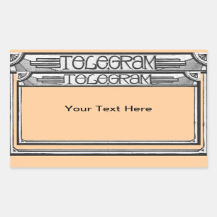 Customizable Art Deco Steampunk Telegram Sticker