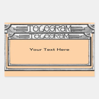 Customizable Art Deco Steampunk Telegram Sticker