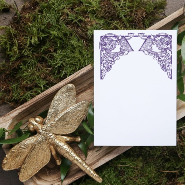 Customizable Art Nouveau Ladies Stationery (Creator Uploaded)