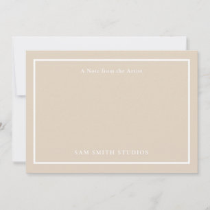 Customizable Artist Thank You Card