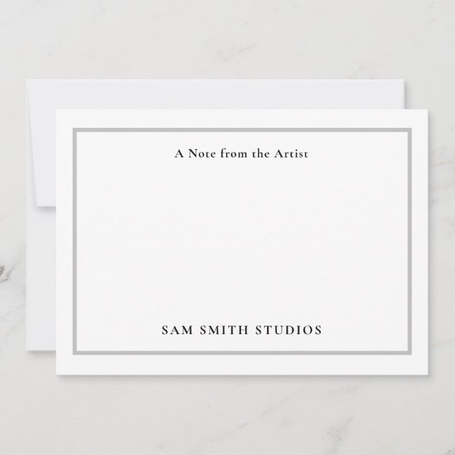 Customizable Artist Thank You Card (Front)