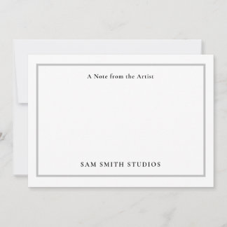Customizable Artist Thank You Card