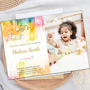 Customizable Artistic Party Invitations for Kids
