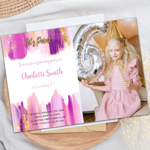 Customizable Artistic Party Invitations for Kids