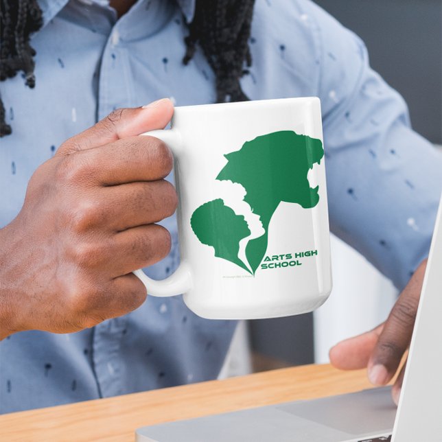 Customizable Arts High School Green Silhouettes Coffee Mug (Creator Uploaded)