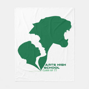 Customizable Arts High School Green Silhouettes Fleece Blanket