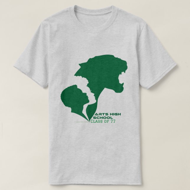 Customizable Arts High School Green Silhouettes T-Shirt (Design Front)