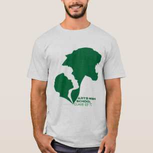 Customizable Arts High School Green Silhouettes T-Shirt