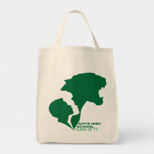 Customizable Arts High School Green Silhouettes Tote Bag