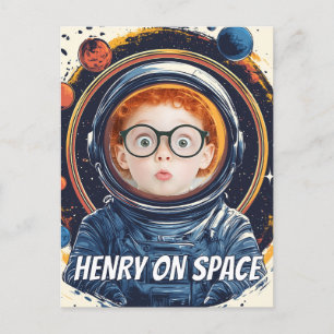 Customizable Astronaut Kid Postcard