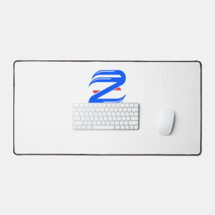 Customizable Athletic Letter Z Team Desk Mat