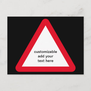Customizable Attention Sign Postcard