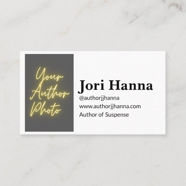 Customizable Author Four Book Business Card (Front)