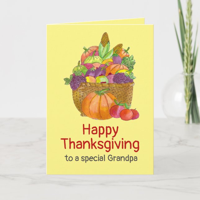 Customizable Autumn Harvest Thanksgiving  Card (Front)