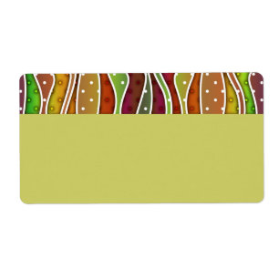Customizable AUTUMN STRIPES LABEL - NAME TAG