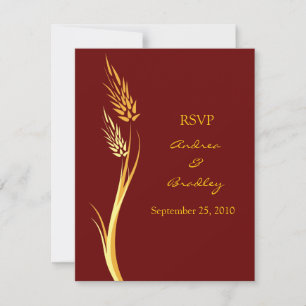 Customizable Autumn Wedding Response Card