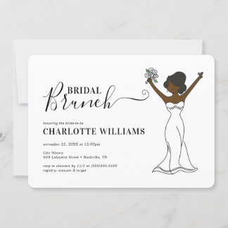 Customizable Avatar Bridal Brunch | Hair Up Invitation