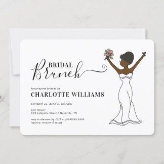 Customizable Avatar Bridal Brunch | Short Hair Invitation