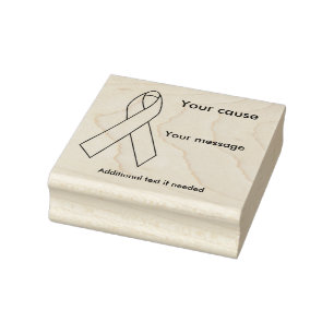 Customizable Awareness Ribbon Rubber Stamp