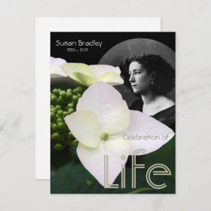 Customizable B Celebration of Life with Portrait Invitation