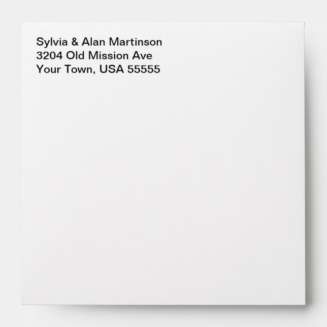 Customizable B&W Damask Elegant Matching Envelopes (Front)